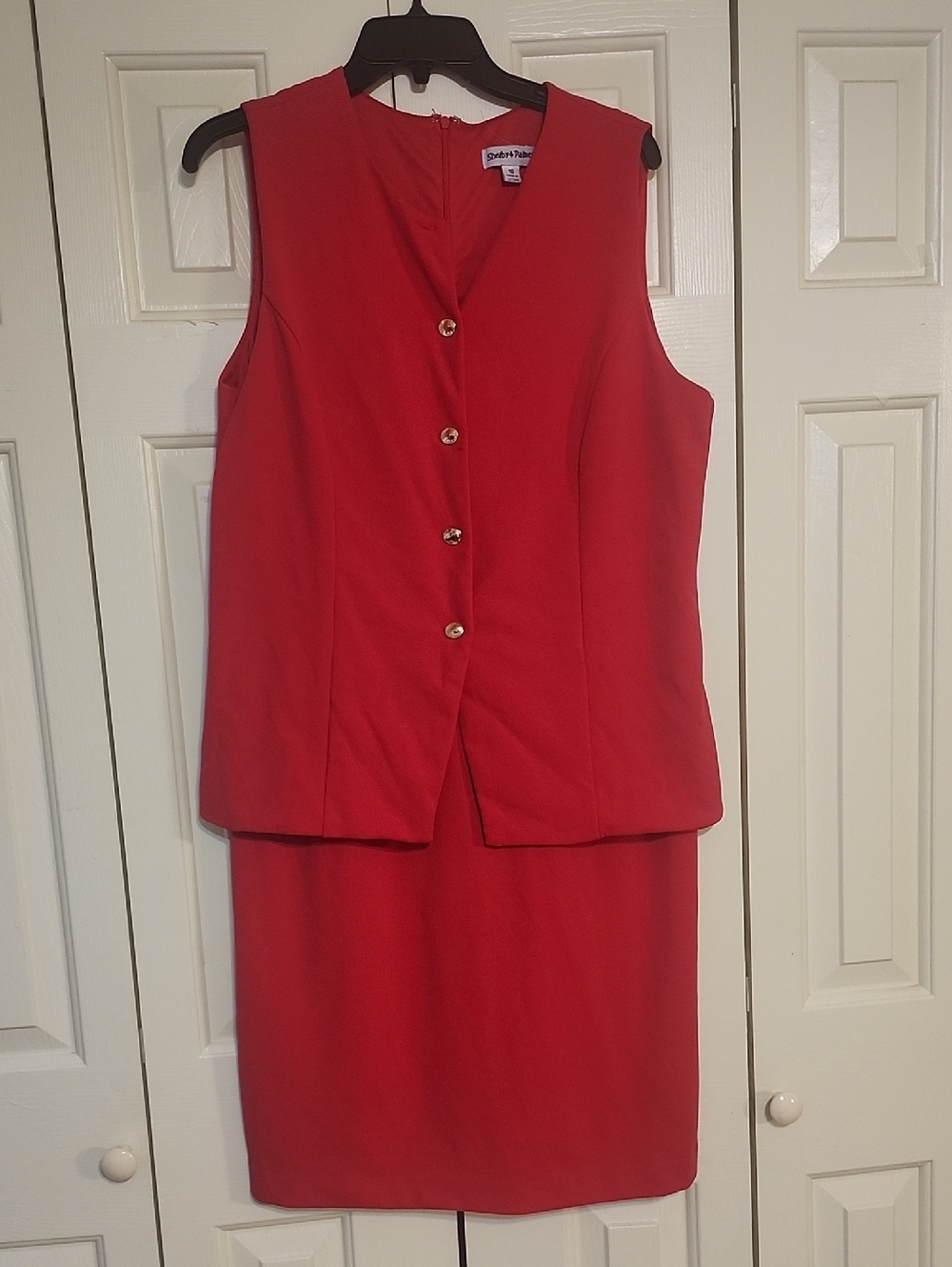 Sleeveless Pink Button-Front Midi Dress Set